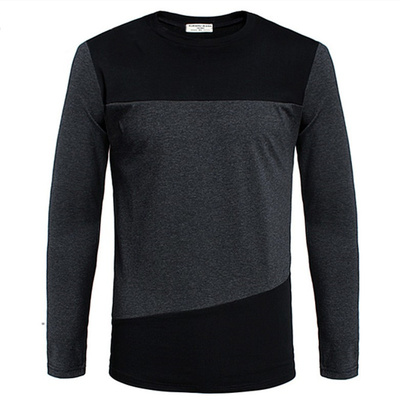 【运费险】拼接纯棉长袖t恤复古