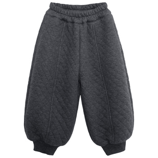 男童加绒保暖裤子冬季双层加厚防风收口束脚裤中小童洋气保暖长裤