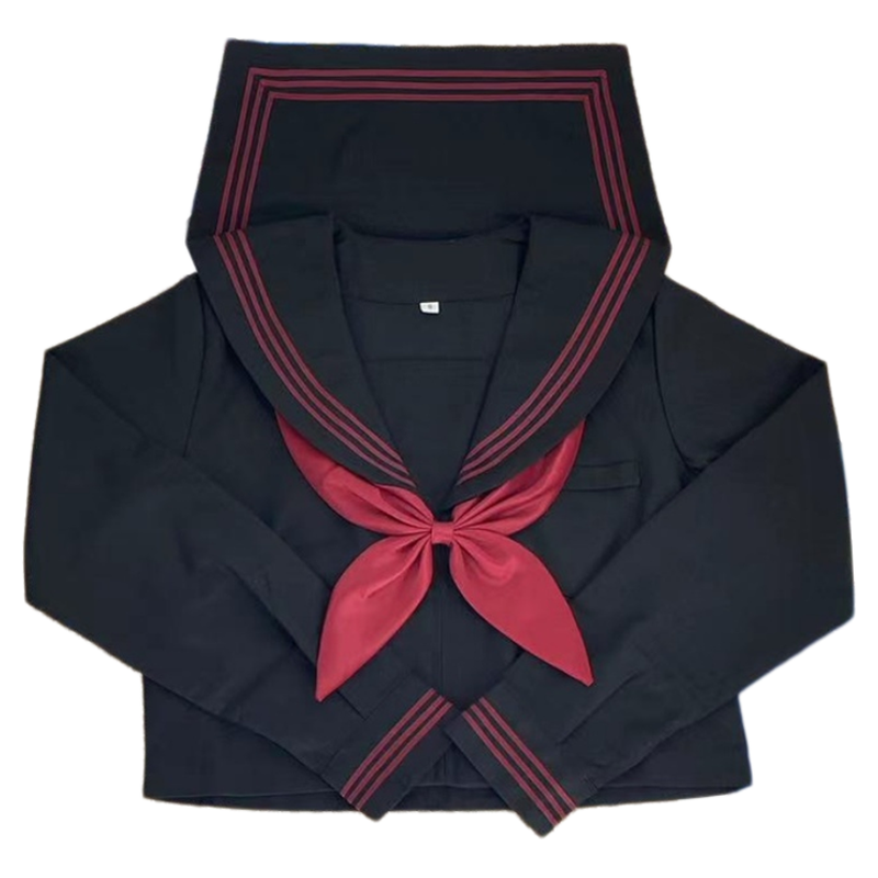 兔言舍基础款赤三本日系酷妹风JK制服学院风原创水手服百褶裙套装