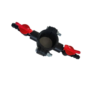 全新料鞍座四通大棚果园农业 PE管 支管连接四通承插外丝阀组合