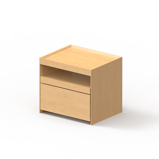 小写inner现代简约床头柜收纳柜子轻奢高级实木家用卧室床小边柜