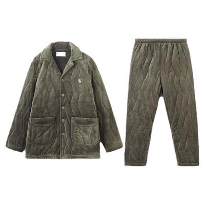 三层夹棉加绒睡衣红豆抗静电