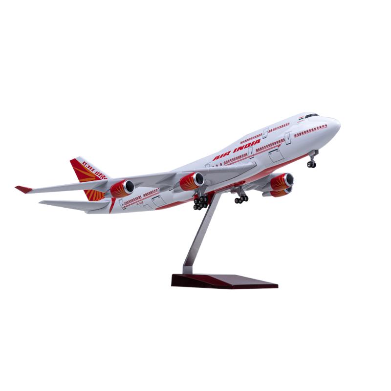 客机飞机模型印度航空747带灯