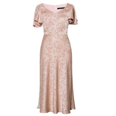 罗衣气质新中式鱼尾摆连衣裙