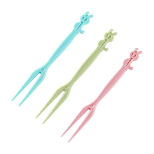 家用一次性水果叉盒装套装塑料水果签吃蛋糕叉甜品叉子水果叉