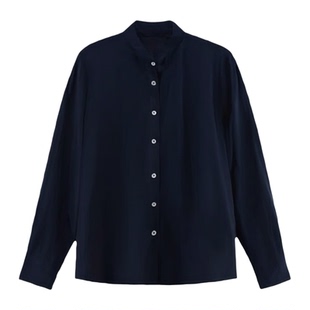 老钱风polo领棉麻衬衫外套女夏2026新款宽松轻薄透气亚麻防晒上衣