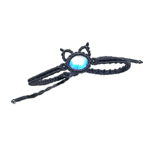 晴天出品手工编织新款拉长石手手绳可定制萌萌小猫