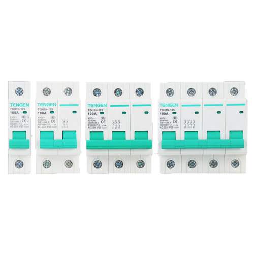 TENGEN天正TGH1N小型隔离开关HL30-125断路器导轨1 2P 3P 4P 100A