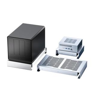 全铝外置散热器迷你主机路由器NAS电脑光猫机柜底座支撑架USB风扇