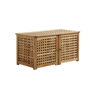 包邮大号实木箱有盖储物箱整理可坐收纳箱网格箱凳洗衣筐茶几长桌