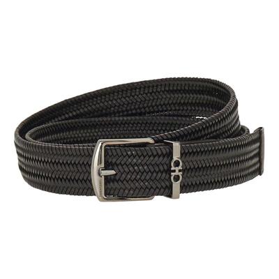 【黄景瑜同款】FERRAGAMO菲拉格慕男士Gancini编织皮带3.5厘米宽
