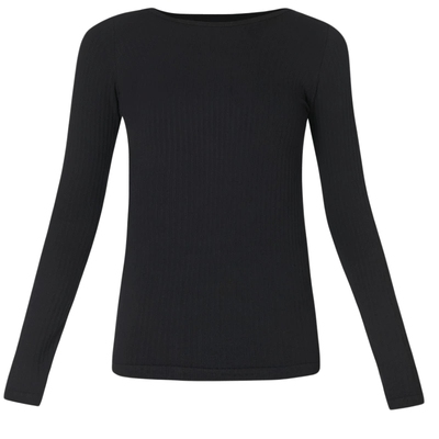 SweatyBetty弹力船领长袖上衣