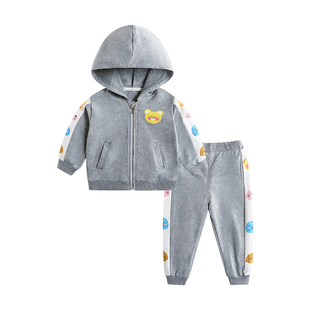 宝宝春季套装2026新款婴幼儿春秋卫衣男女童运动两件套中小童春装