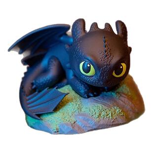 正版野兽王国驯龙高手系列盲盒无牙仔夜煞Q版手办摆件周边礼物