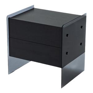 悬浮钢化玻璃意式极简床头柜