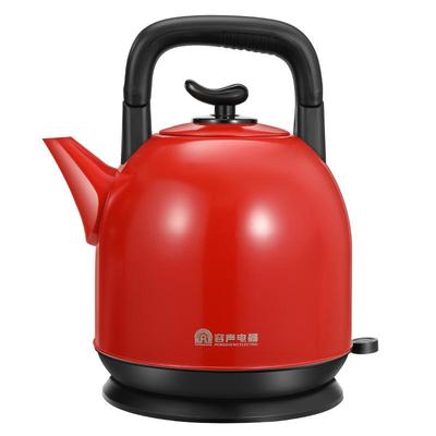 容声电热水壶大容量烧水壶家用304不锈钢热水壶自动断电开水红色