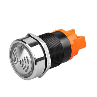 蓝波22FM金属蜂鸣器断续红色闪光高分贝报警器警报器DC12V24VAC