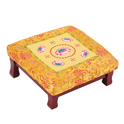 可拆洗拜佛跪凳莲花磕头佛垫子跪拜家用正方形凳实木蒲团厂家直销