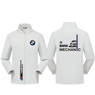 MPower汽车部门宝BM马W赛车摩托周边立领冲锋衣男秋冬三合一休闲