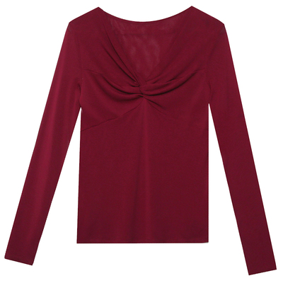 时尚豹纹网纱打底衫长袖性感上衣