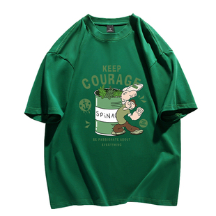 NASA联名夏季重磅纯棉短袖T恤男日系风卡通印花男女同款潮牌上衣