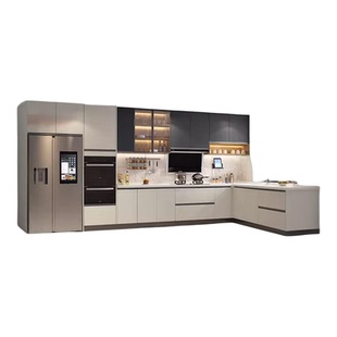 金牌厨柜定制橱柜现代厨房厨柜装修柜定制灶台柜一体特权订金