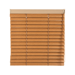 喜杏中古风仿实木纹免打孔铝百叶窗帘浴室厨房卫生间书房遮光卷帘