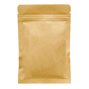 平底牛皮纸袋自封袋内镀铝食品包装袋茶叶封口袋密封袋100个