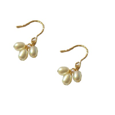 小众美国趣味天然淡水珍珠耳环