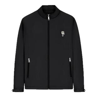 KARL LAGERFELD卡尔拉格斐秋季新款钉珠行政风夹克轻奢男士外套