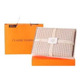 纯棉披肩毯盖毯礼盒礼品送员工伴手礼年会奖品实用礼物2025新款