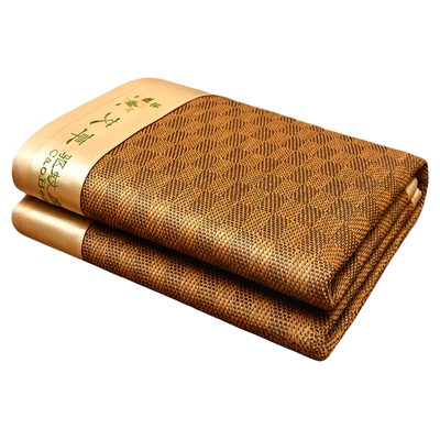 艾草冰丝凉席夏天藤席刺绣席子