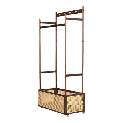 无意简约实木落地式卧室挂衣架