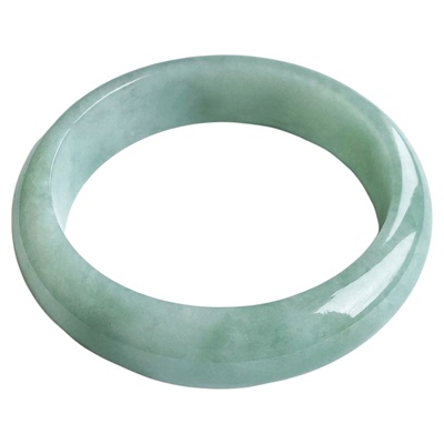 气派缅甸宽玉镯苹果绿翡翠手镯58