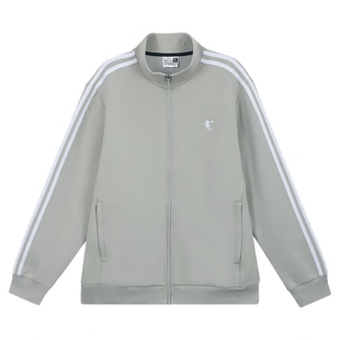 乔丹外套男2025秋冬季新款男士两条杠开衫立领休闲服羽毛球运动服