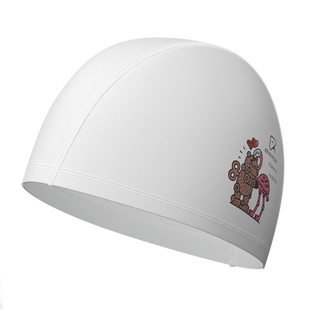 飞鱼未来泳帽女长发布料防晒护耳加大成人儿童不勒头温泉游泳帽子