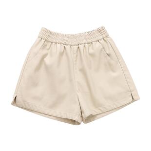 皮短裤韩版女秋冬2025网红PU小皮裤松紧腰a字阔腿裤时尚百搭靴裤