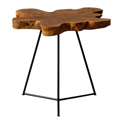 慕芮雅北欧柚木原木边几