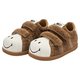 【季美含同款】SMILEY笑脸波点冬毛毛虫棕可爱增高丑萌大头板鞋子