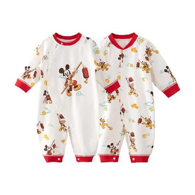 迪士尼拜年服花灯会婴儿连体衣