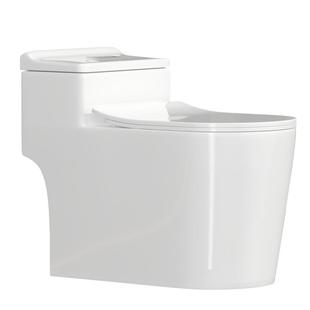 家用抽水马桶大口径卫浴陶瓷座便虹吸式防臭坐厕小户型普通坐便器