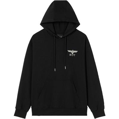 boylondon翅膀印花连帽卫衣
