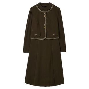 Outlets专柜撤柜正品 KA冬装2025新款职场通勤中长裙高级感连衣裙