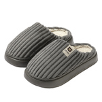 红豆厚底棉拖鞋男款秋冬季2025新款室内家居防滑保暖毛绒拖鞋男士