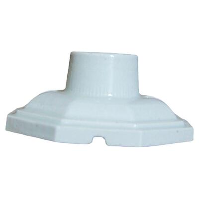 全陶瓷灯头螺口e27平底座灯口加厚釉面耐高温灯坐灯具灯泡底座子