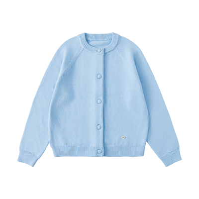 棵初童装山羊绒混纺针织开衫