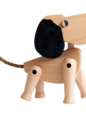 小狗北欧ins木质工艺动物装饰品
