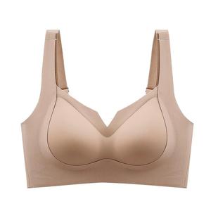 婷美4代提拉防垂粉底液文胸女小胸聚拢收副乳软支撑隐形无痕内衣