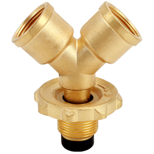 煤气罐燃气瓶三通液化气钢瓶减压阀一分二路分流高低压阀共用接头