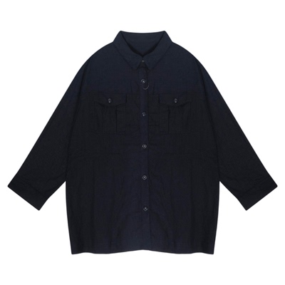 studio CLIP 外套女2026春季新款含亚麻纯色长款衬衫夹克578354